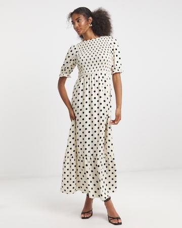 Flounce London Spot Print Maxi Dress