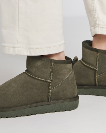 Renna Suede Low Cut Warm Lined Snug Boots Wide E Fit