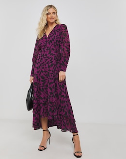 Joanna Hope Print Wrap Maxi Dress