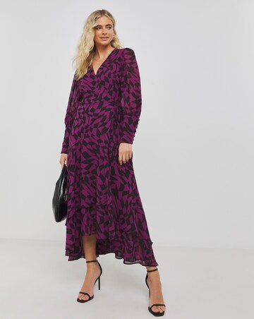 Joanna Hope Print Wrap Maxi Dress