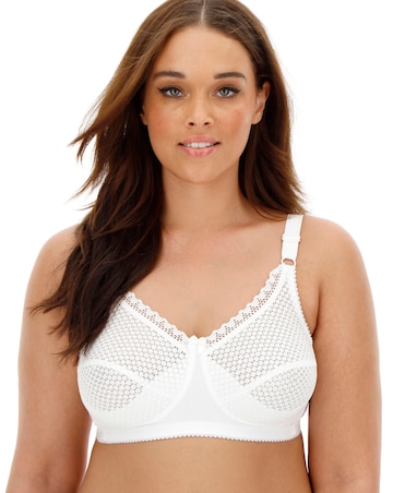 Miss Mary of Sweden Cotton Dots Non Wired Bra White