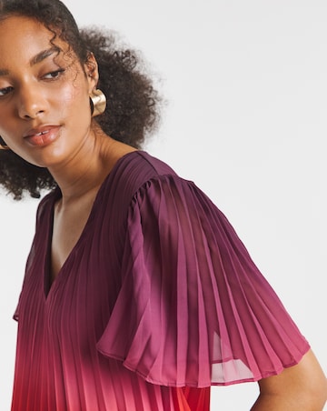 Joanna Hope Pleated Ombre Blouse