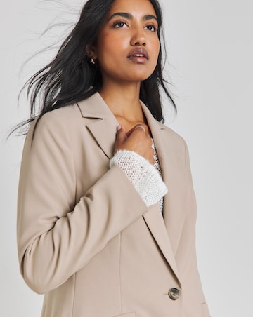 Mushroom Single Breasted Blazer