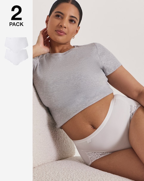 Sloggi (2 Pack) Romance Maxi Knickers White