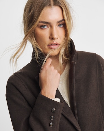 Chocolte Midaxi Faux Wool Coat