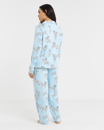 Chelsea Peers Classic Button Up Pyjama Set Dalmatian Dogs Print