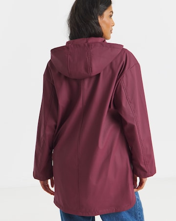 Burgundy Short Rubberised Mac