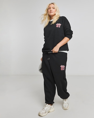 Black Brooklyn Graphic Joggers