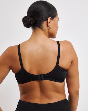 Pretty Secrets (3 Pack) Full Cup Non Wired Bras (B-E) Black