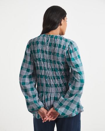 Simply Be Shirred Long Sleeve Top