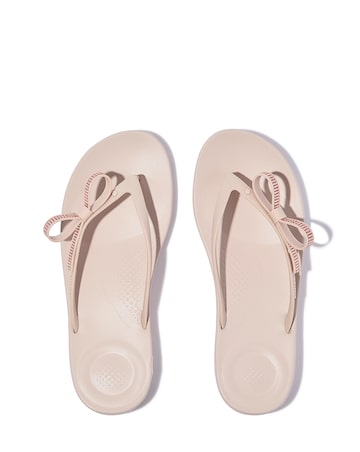 FitFlop Rose Iqushion Glitz-Bow Flip-Flops - Standard Fit (D)