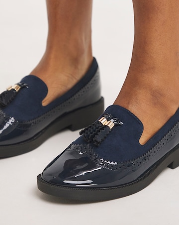 Amy Tassle Trim Loafers - Wide Fit (E)