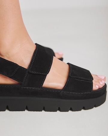 Chara Suede Touch and Close Sandals Wide E Fit