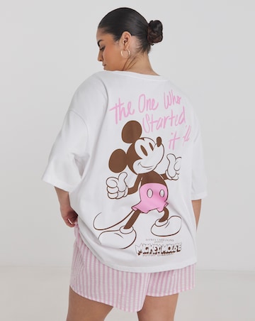 Mickey Mouse Cotton Seersucker Pyjama Shortie Set