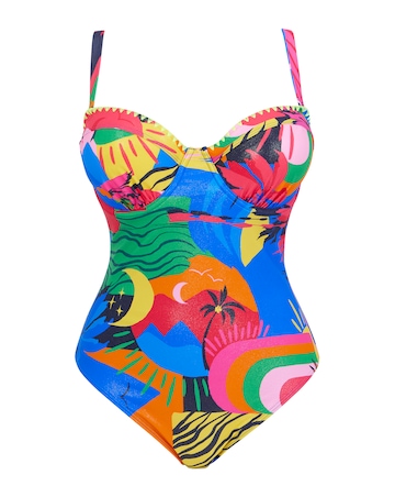 Underwired Bandeau Swimsuit With Detachable Straps