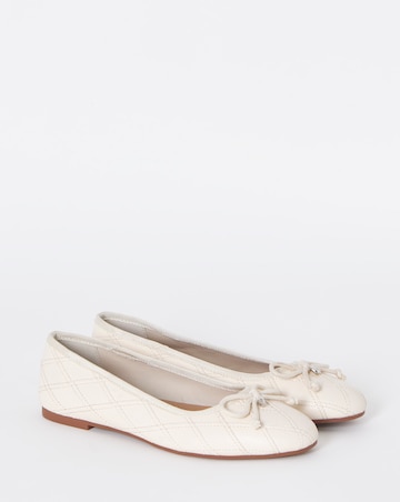 Santiago Quilted Ballerina Shoes - Extra Wide Fit (EEE)