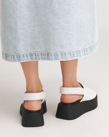 Maddie Slingback Flatform Sandals Extra Wide EEE Fit Simply Comfort