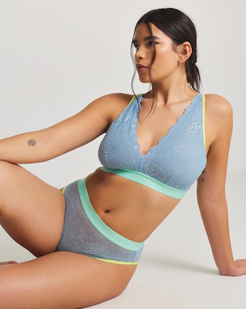 Lemonade Dolls Signature Lace Fuller Cup Bralette Denim Blue
