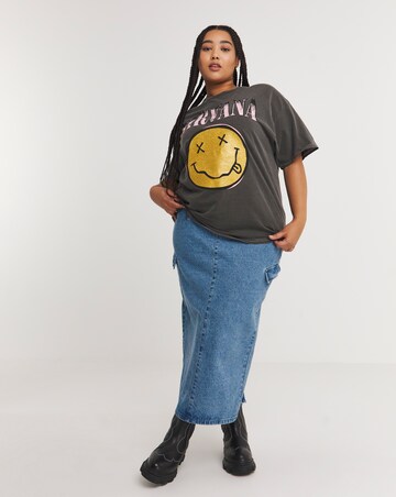 Charcoal Nirvana Glitter License Tee