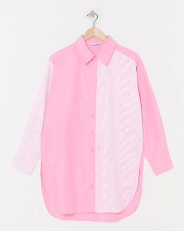 Pink Mixed Stripe Poplin Shirt