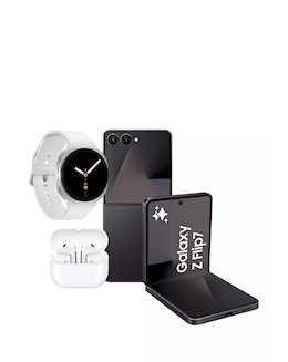 Samsung Z Flip7 256GB 5G Jet Black, Watch8 40mm BT Silver and Buds3