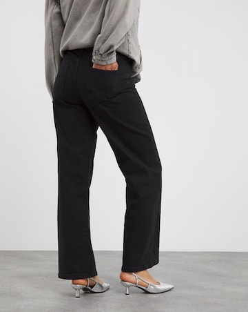 Black 24/7 Wide Leg Jeans