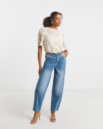 Joanna Hope Floral Textured Blouse