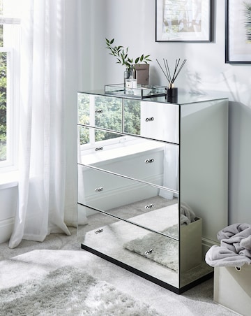 Broadway Mirrored Small Chest of Drawers