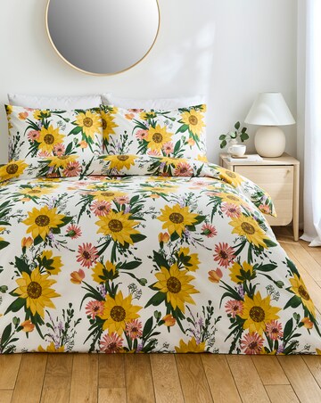 Claudette Floral Bouquet Cotton Blend Duvet Cover Set