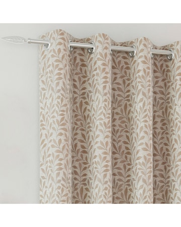Sherwood Leaf Jacquard Thermal Blackout Fully Lined Curtains