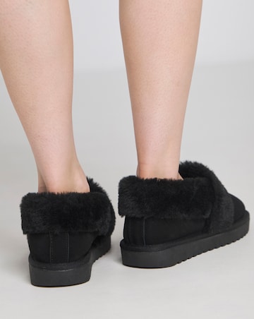 Alora Suede Warm Lined Full Back Slipper Extra Wide EEE Fit