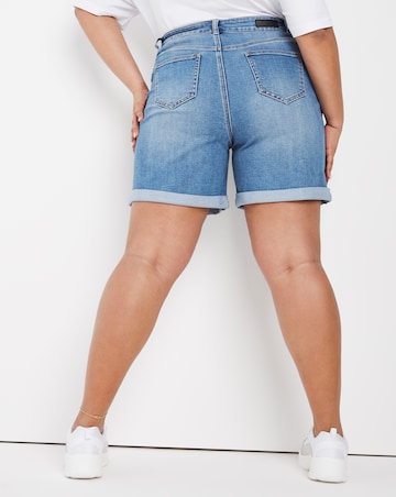 Light Stonewash Mom Shorts