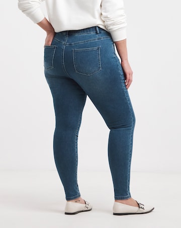 Mid Wash Cosy Finish Skinny Jeans