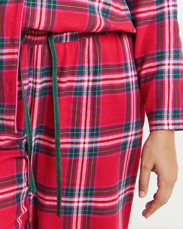 Pretty Secrets Check Button Up Pyjama Set