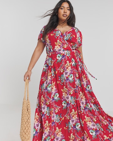 Joe Browns Joyful Floral Wrap Maxi Dress