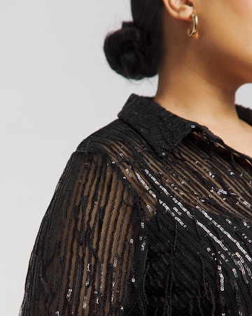 Joanna Hope Sequin Tassle Shirt