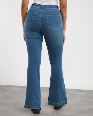 Erin Mid Blue Pull On Bootcut Jeggings