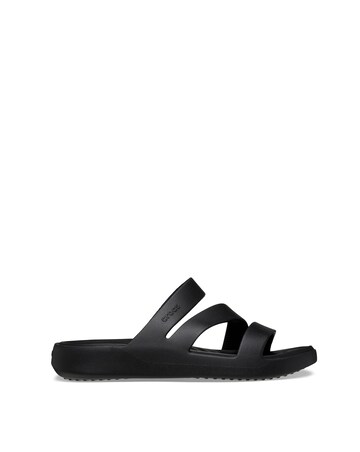 Crocs Black Getaway Strappy Slider Sandals -Standard Fit (D)