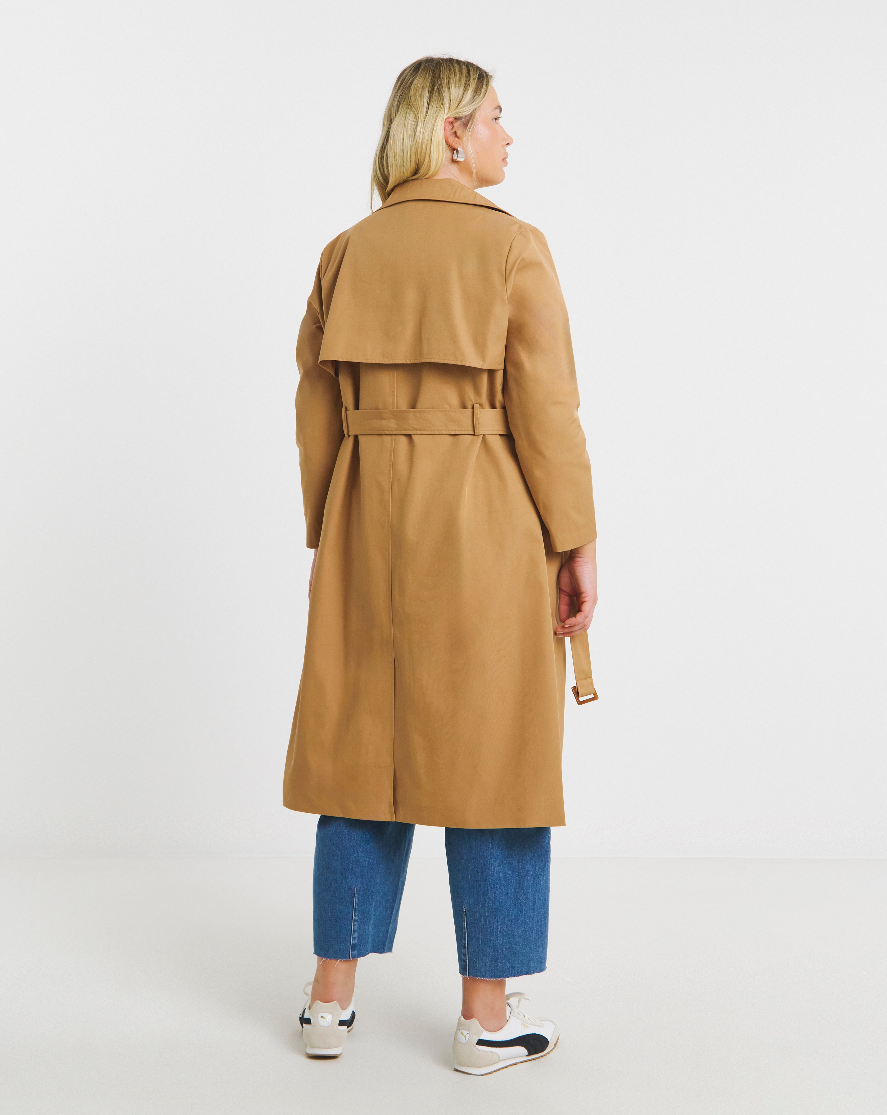 Simply Be Camel Essential Trench Coat Simply Be