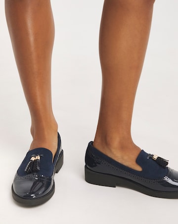 Amy Tassle Trim Loafers - Wide Fit (E)