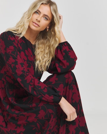 Berry Print Pocket Midi Dress | Simply Be