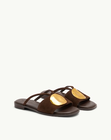 Nobodys Child Brown Metal Disc Sandals - Standard Fit (D)