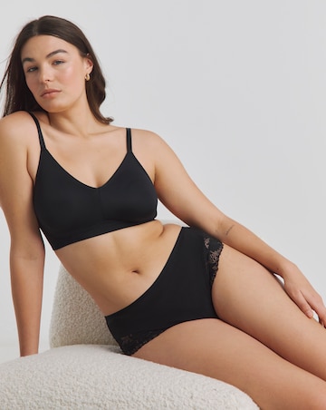 Pretty Secrets (5 Pack) Midi Brazilian Knickers Black