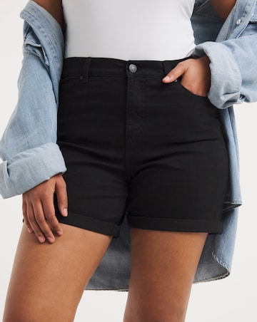 Simply Be Black 24/7 Mid Shorts