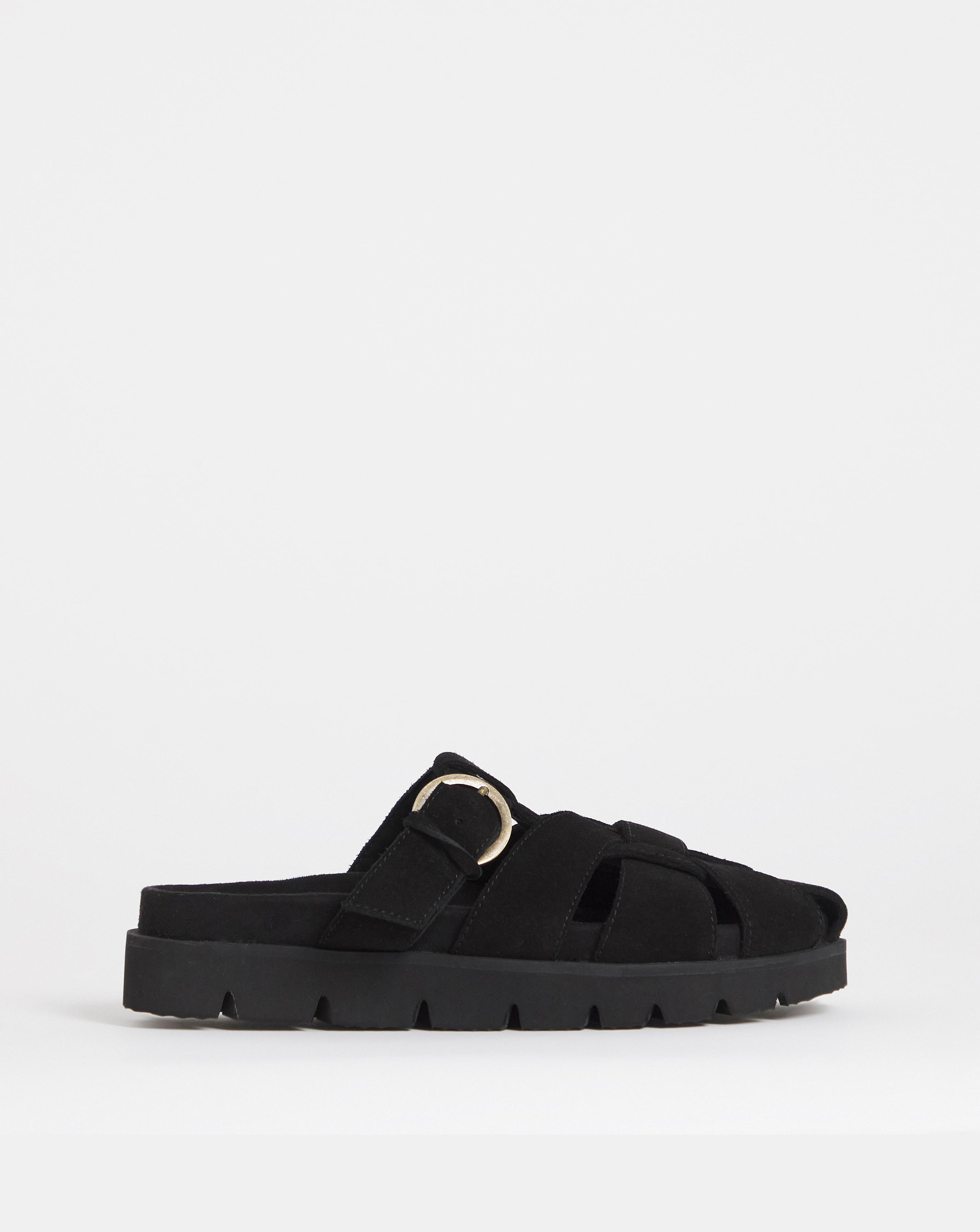 Aziza Suede Woven Closed Toe Mule Shoes - Extra Wide Fit (EEE