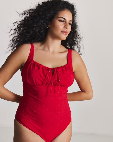 MAGISCULPT Medium Control Broderie Textured Swimsuit