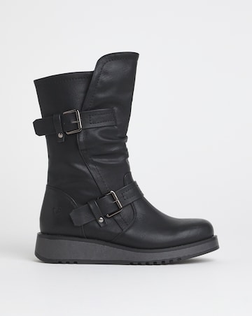 Heavenly Feet Hannah Buckle Boots Ex Wide Fit