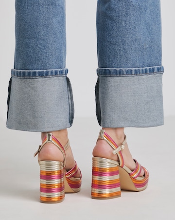 Lupin Multi Strap Platform Heels - Extra Wide Fit (EEE)