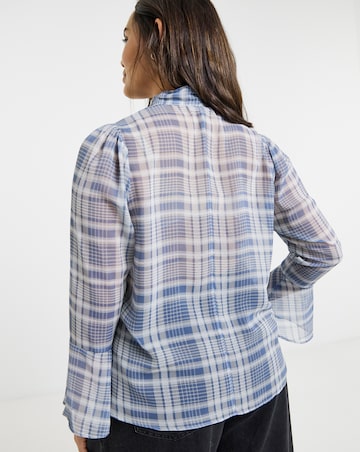 Pussybow Check Blouse