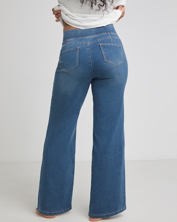 Mid Blue Stretch Wide Leg Weekender Jeggings